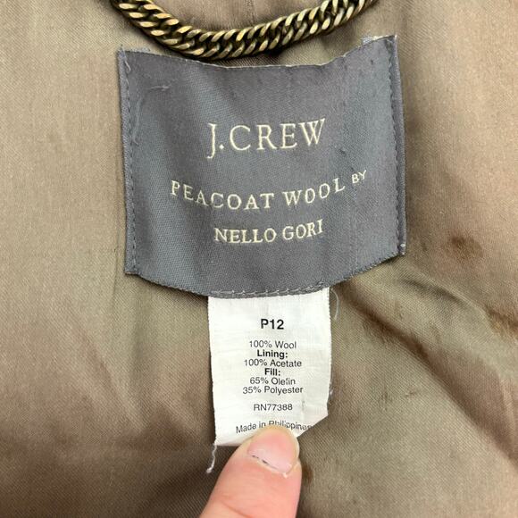 J Crew Vintage Short Wool Rust Double Breasted Pea Coat Nello Gori P 12 - Picture 11 of 12